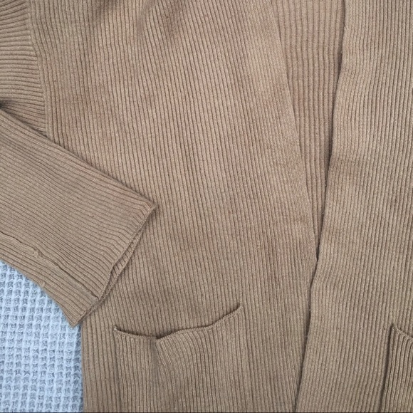 Vintage Ochre Ribbed Open Cardigan - Picture 2 of 6